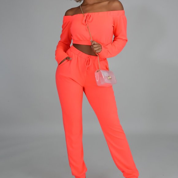 Pants - 2pc Coral Joggers Set